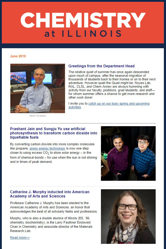 June 2019 e-news screenshot
