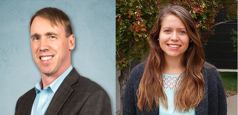 Side by side headshots of Paul Hergenrother and Emily Geddis.