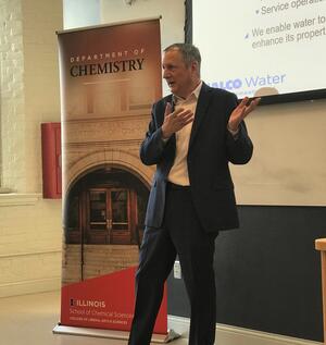 Photo of Dr. Steven Govoni talking during the event