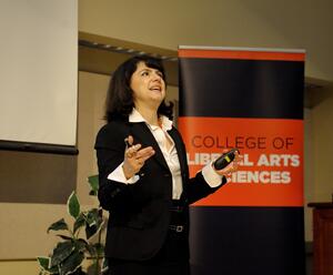 Professor M. Christina White speaking
