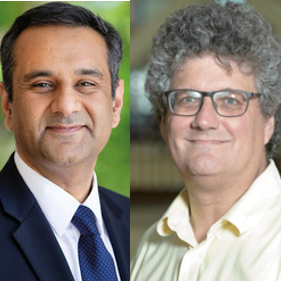 Side by side headshots of Rohit Bhargava and Jonathan Sweedler