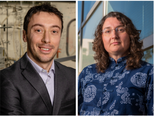 Side by side head shots of Damien Guironnet on the left and Susannah Scott,