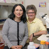 Sandra L. Rodriguez-Zas and Jonathan V. Sweedler in a laboratory