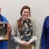 Megan Kats, middle, receiving Cabot Microelectronics' Global EHS Excellence Award
