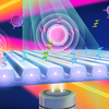 Bright-colored drawing illustrating the ultra-sensitive biosensing technique 