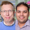Side by side head shots of Wilfred van der Donk, left, and Angad Mehta, right.