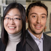 Side by side head shots of Ying Diao and Damien Guironnet