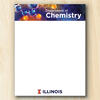 4.25" x 5.5" notepad with Department of Chemistry header and block "I" and Illinois word-mark at the bottom. All printed in full color.